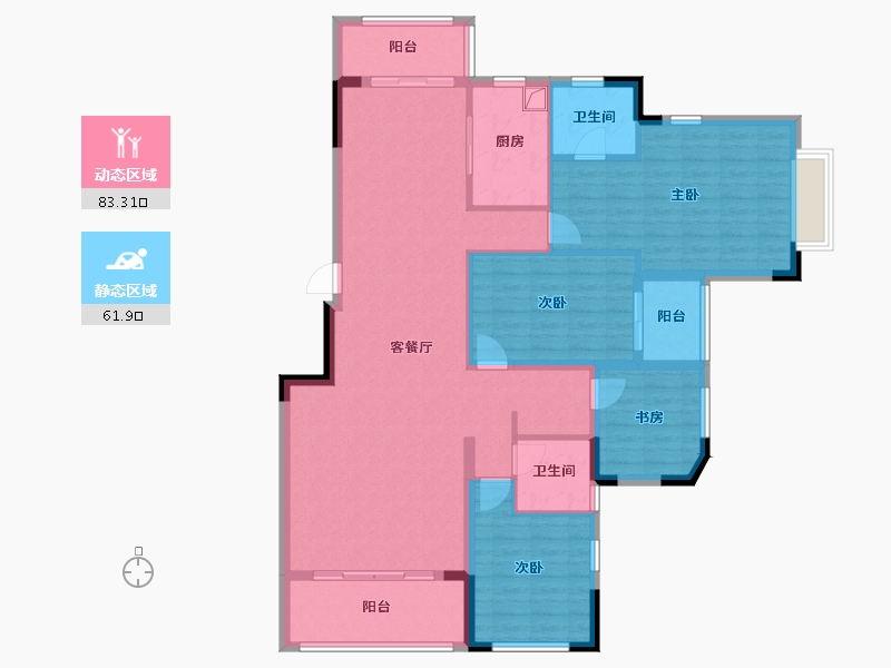 福建省-泉州市-津汇红树湾-140.00-户型库-动静分区