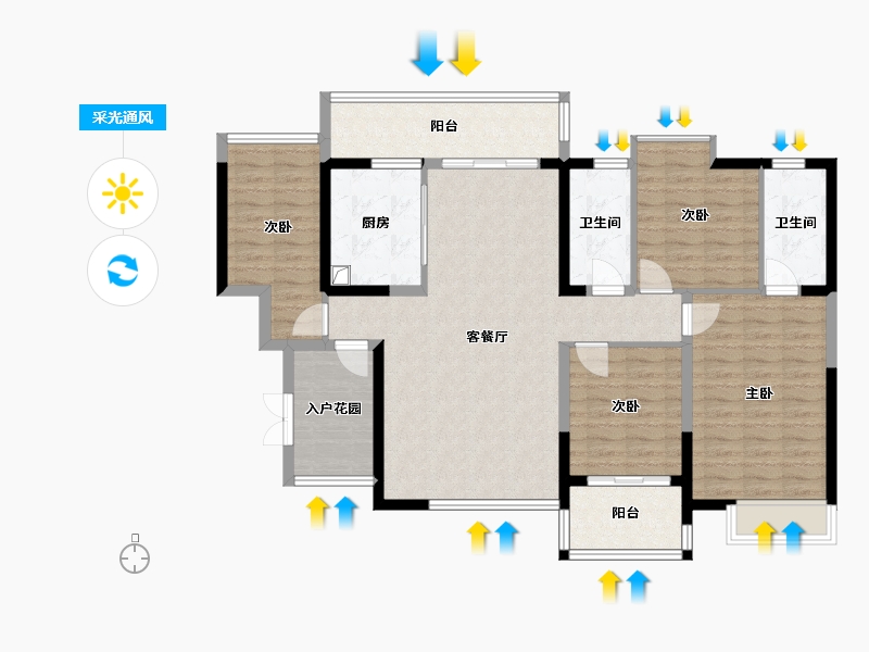 广东省-深圳市-华府国际-147.00-户型库-采光通风