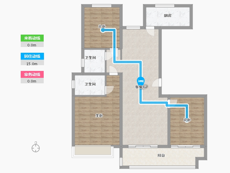 河南省-安阳市-新城国际三期-105.26-户型库-动静线