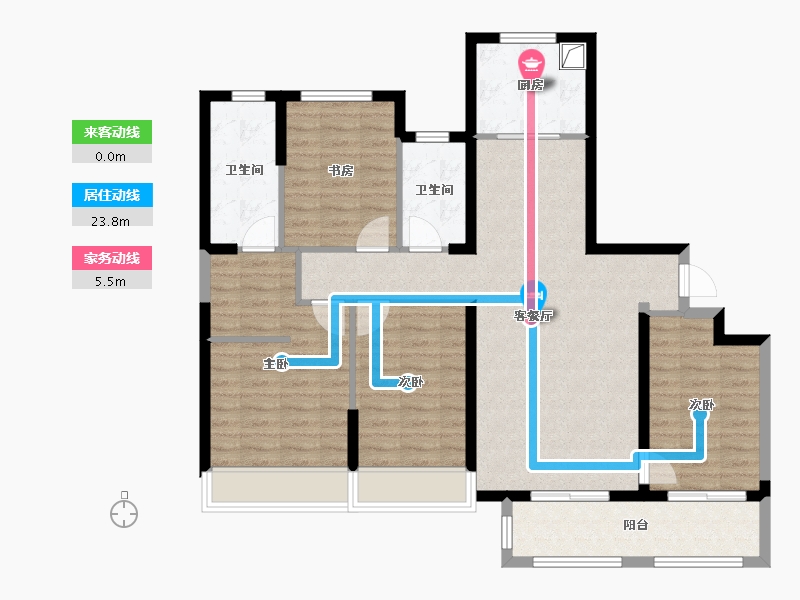 江苏省-徐州市-睢宁蓝城桃李春风-122.00-户型库-动静线