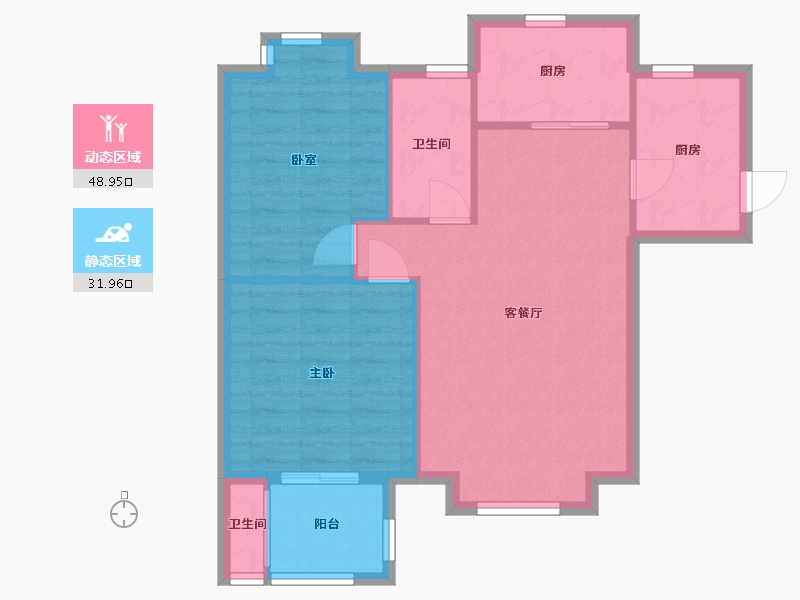 福建省-厦门市-天湖城天湖-72.00-户型库-动静分区