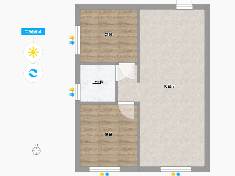 宁夏回族自治区-银川市-世茂铂悦府-56.00-户型库-采光通风