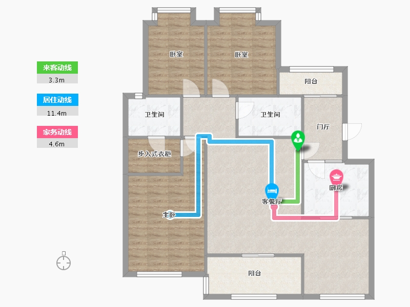 河南省-洛阳市-顺驰洛阳第一大街-一期-127.00-户型库-动静线