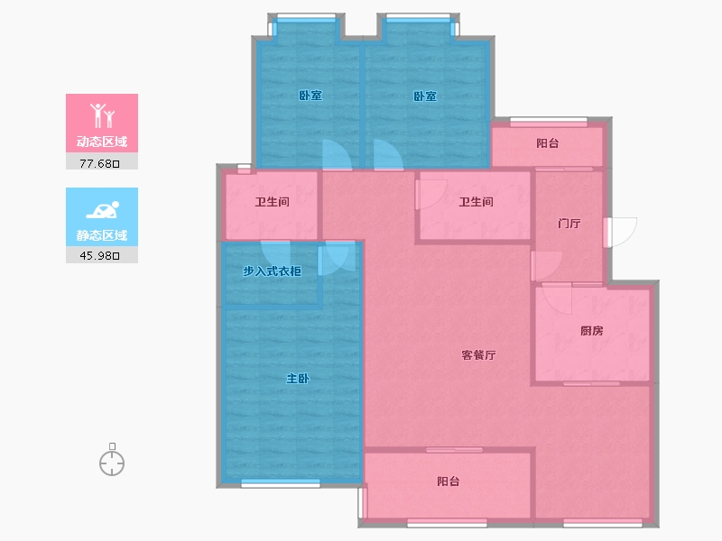 河南省-洛阳市-顺驰洛阳第一大街-一期-127.00-户型库-动静分区