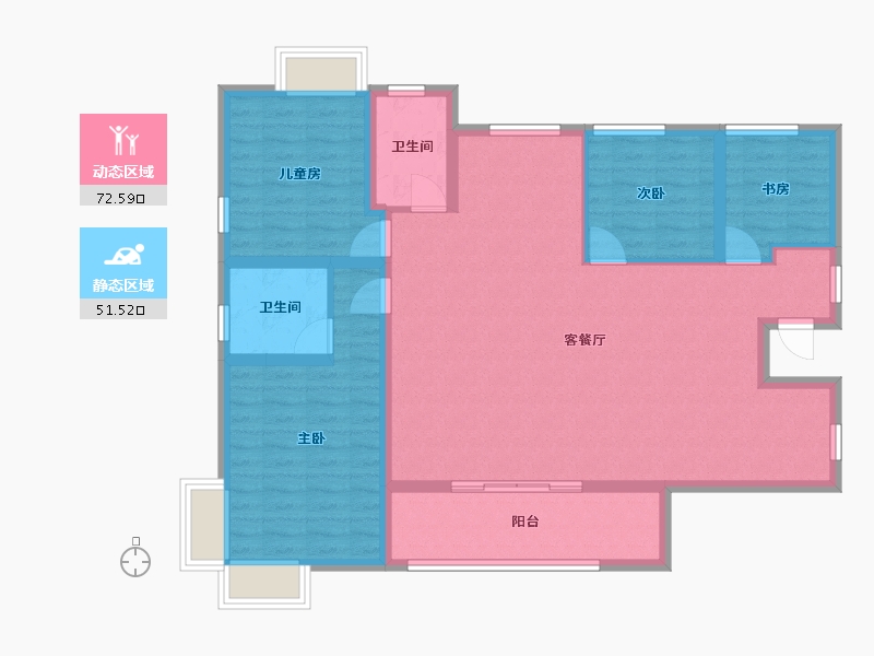 江西省-上饶市-华熙LIVE信江-112.00-户型库-动静分区