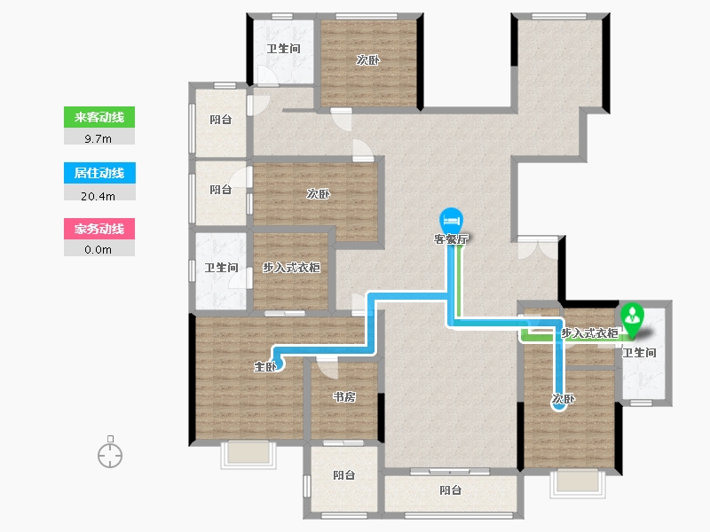 河南省-郑州市-郑东龙湖一号-252.00-户型库-动静线