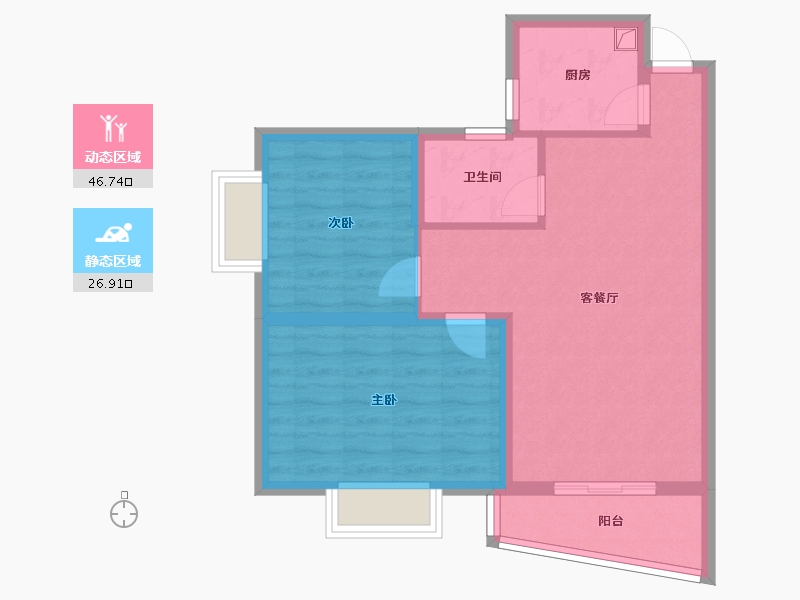 福建省-厦门市-琴岛花园-62.24-户型库-动静分区