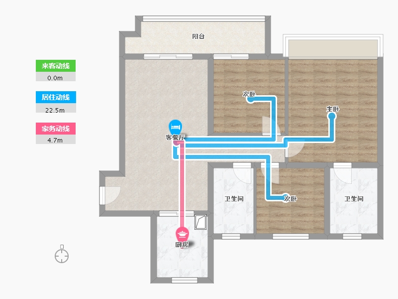 江苏省-常州市-泰村花园-96.00-户型库-动静线