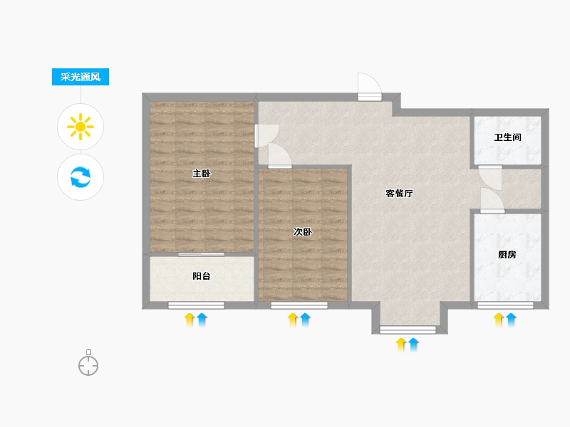 河北省-保定市-百安居-71.20-户型库-采光通风