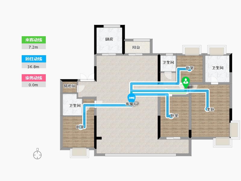 江苏省-南通市-仁恒紫琅世纪-167.68-户型库-动静线