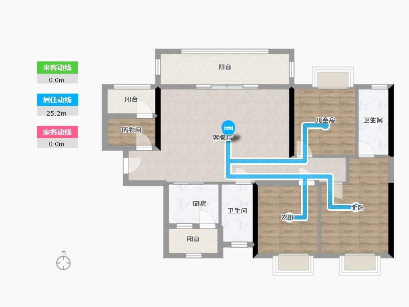 广东省-广州市-电建地产·洺悦玉府-101.53-户型库-动静线