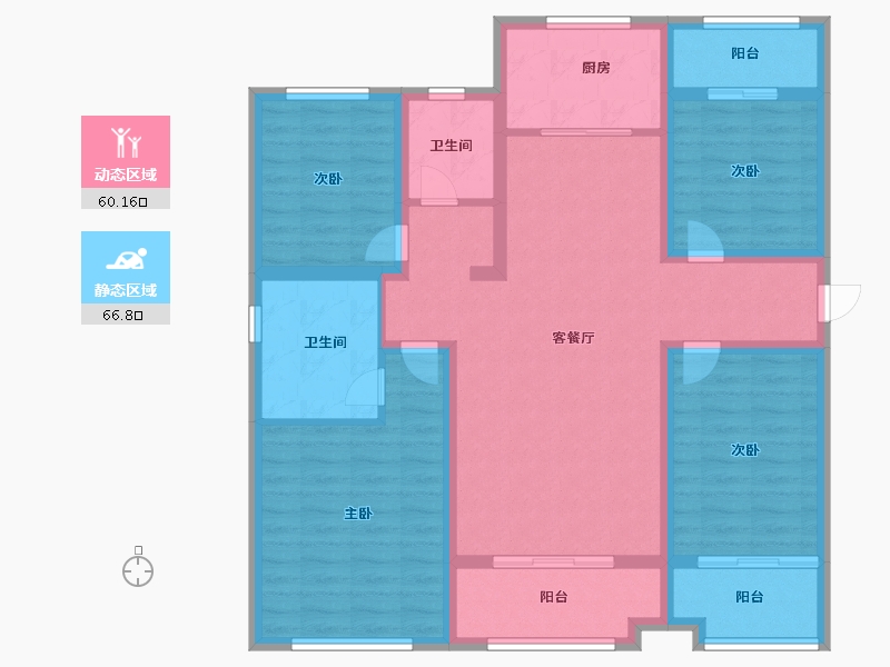 山西省-临汾市-梧桐里-112.80-户型库-动静分区