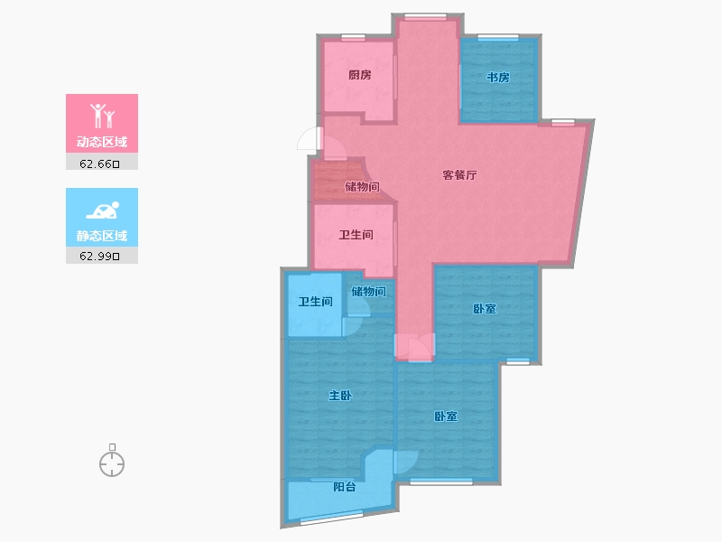 浙江省-温州市-新世纪花园-133.70-户型库-动静分区