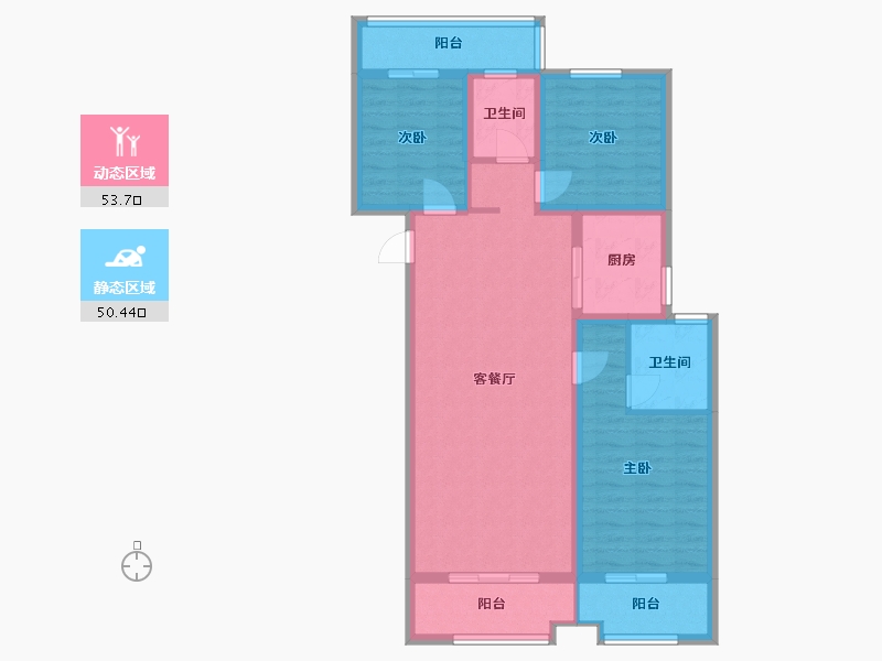 山西省-临汾市-梧桐里-92.00-户型库-动静分区