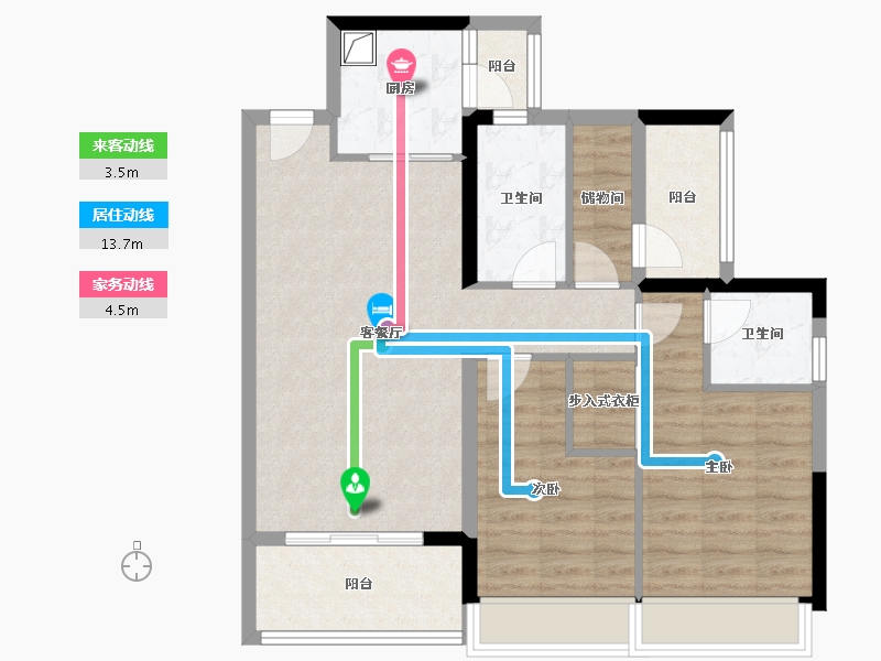 广东省-广州市-电建地产·洺悦玉府-82.55-户型库-动静线