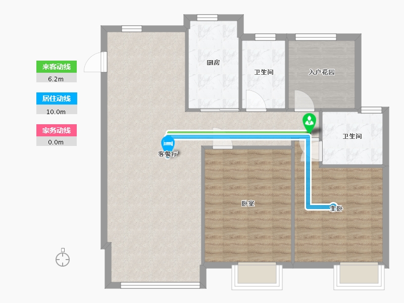 江苏省-常州市-绿洲白马公馆-93.26-户型库-动静线