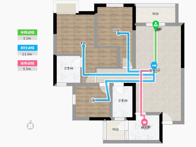 四川省-泸州市-绿地城-79.54-户型库-动静线