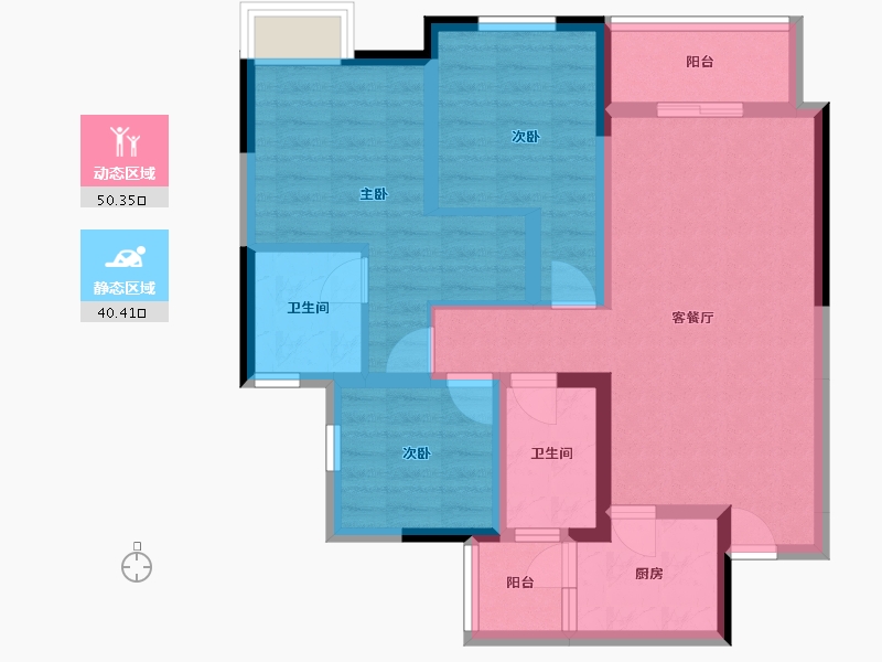 四川省-泸州市-绿地城-79.54-户型库-动静分区