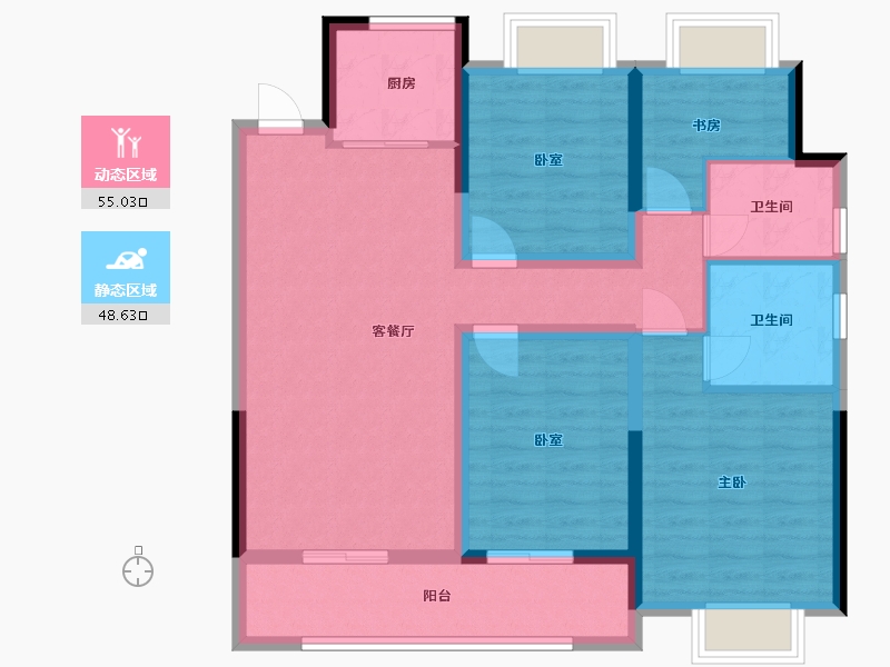 浙江省-温州市-和欣丽园-92.01-户型库-动静分区