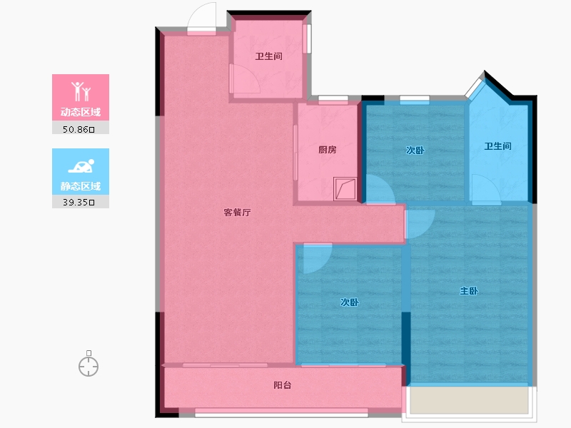 浙江省-丽水市-绿城·湖境云庐-81.30-户型库-动静分区