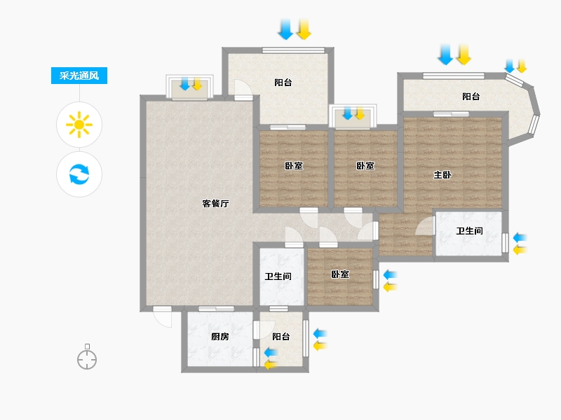 四川省-成都市-保利丁香郡-132.00-户型库-采光通风