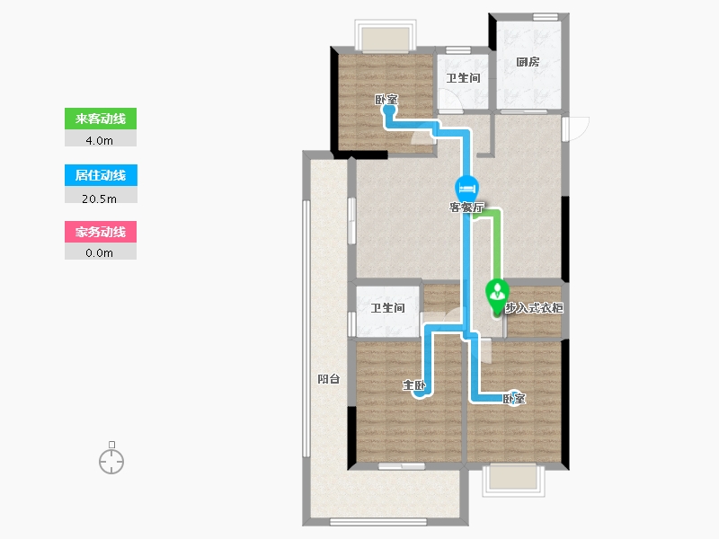 江苏省-淮安市-文锦城五期金陵府-106.75-户型库-动静线