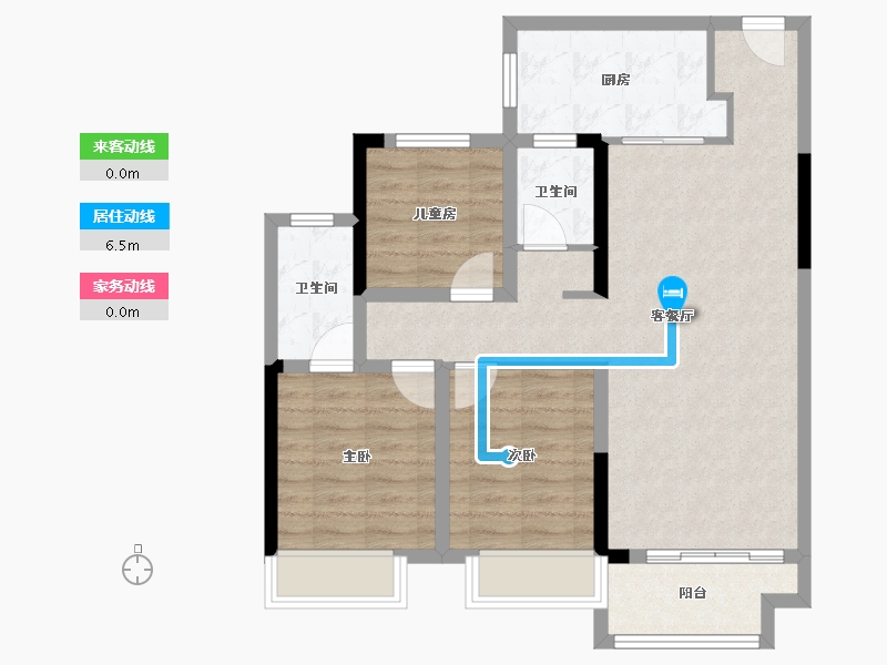 贵州省-黔南布依族苗族自治州-广顺顺城新天地-79.39-户型库-动静线