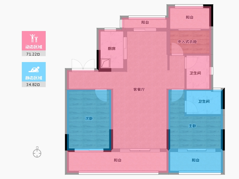 河南省-周口市-羲皇·颐和云境-94.40-户型库-动静分区