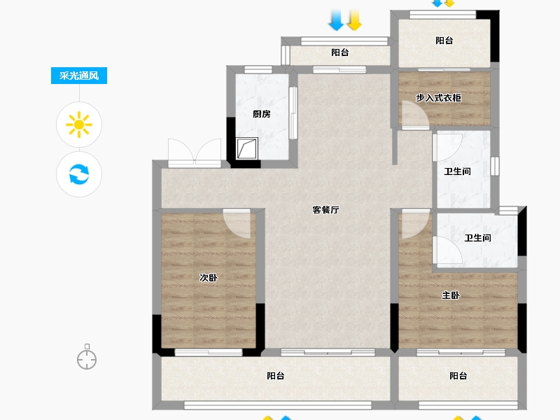 河南省-周口市-羲皇·颐和云境-94.40-户型库-采光通风