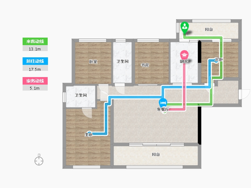 四川省-成都市-中国铁建·新川樾-110.92-户型库-动静线