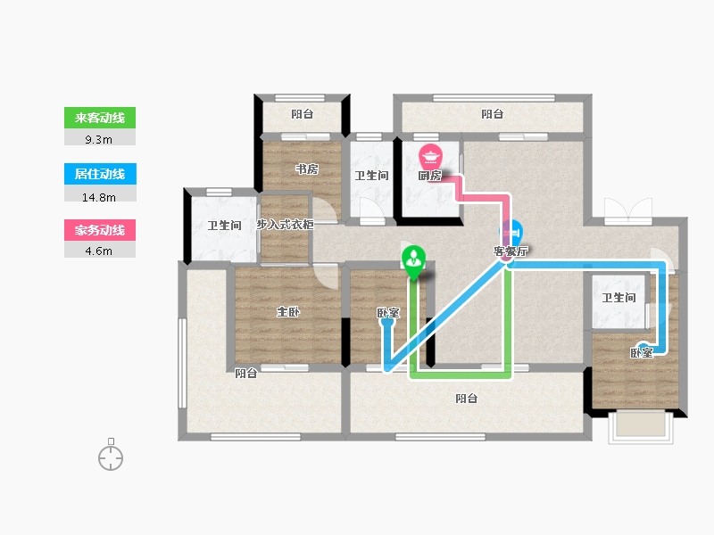 河南省-周口市-羲皇·壹号院-123.26-户型库-动静线