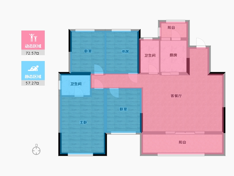 四川省-成都市-中国铁建·新川樾-116.90-户型库-动静分区