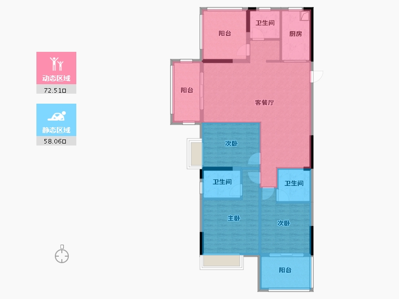 贵州省-毕节市-公园1号-118.14-户型库-动静分区