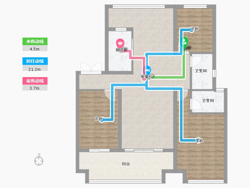 河南省-周口市-羲皇·壹号院-107.42-户型库-动静线