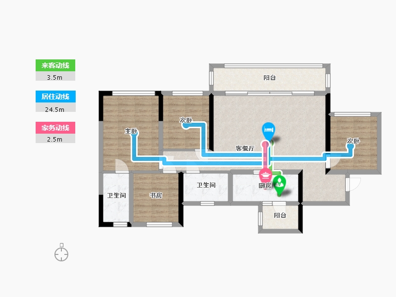 四川省-成都市-中国铁建·新川樾-102.61-户型库-动静线