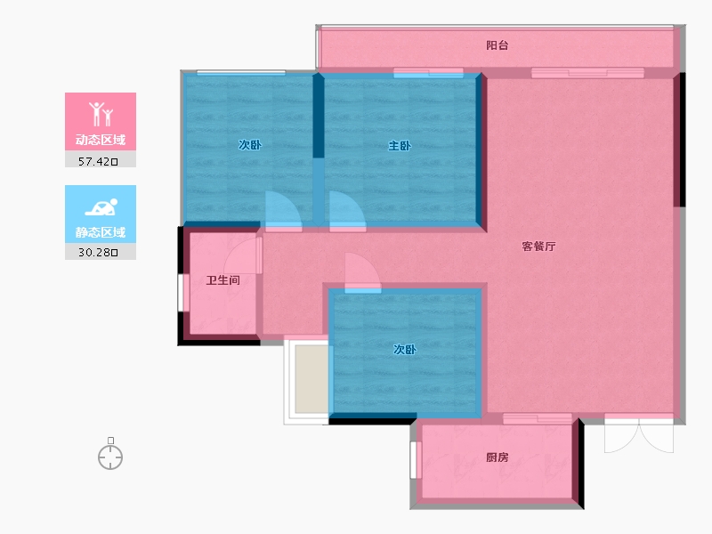 贵州省-毕节市-滨河一品-78.42-户型库-动静分区