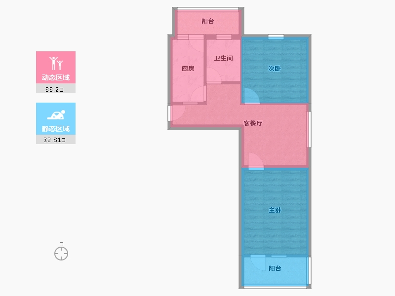 北京-北京市-首体家属院-58.64-户型库-动静分区