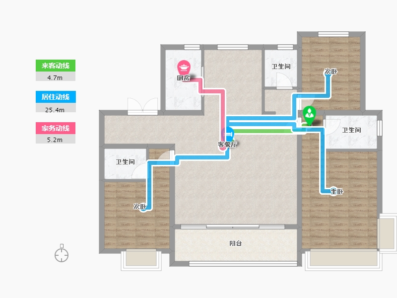 河北省-石家庄市-城发投·云澜悦府（华药北项目)-119.96-户型库-动静线