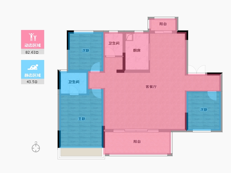 湖北省-恩施土家族苗族自治州-青云天序-113.47-户型库-动静分区