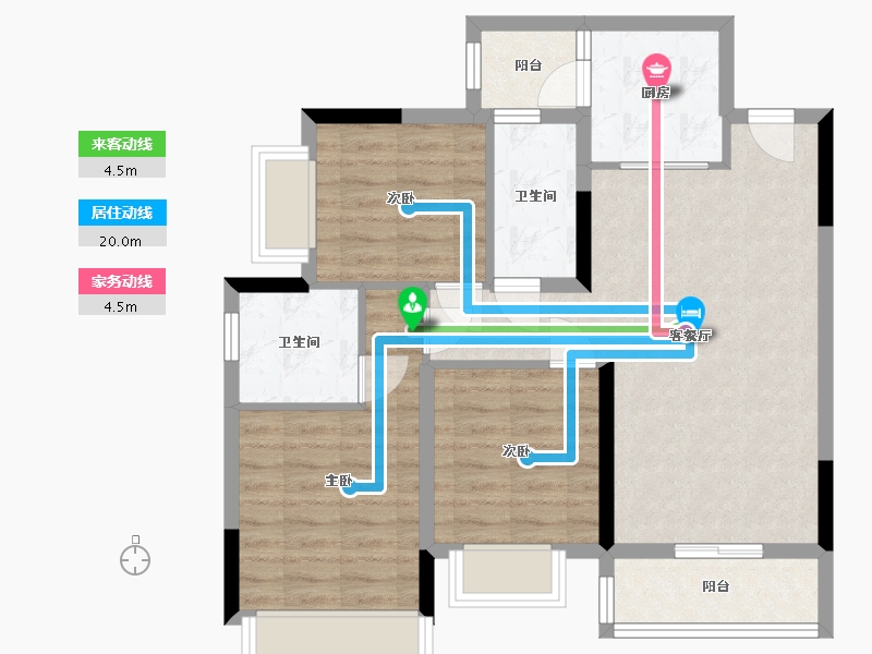 四川省-成都市-川酒·香璟台-76.02-户型库-动静线