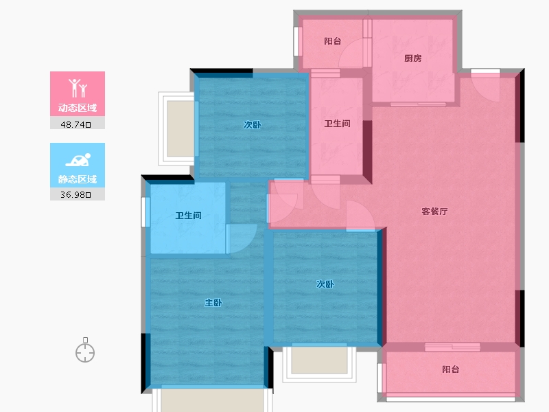 四川省-成都市-川酒·香璟台-76.02-户型库-动静分区