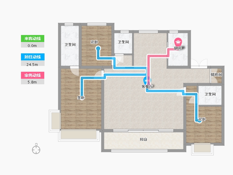 河北省-石家庄市-城发投·云澜悦府（华药北项目)-126.83-户型库-动静线