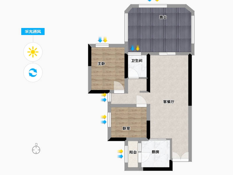 四川省-自贡市-星河云璟-65.11-户型库-采光通风