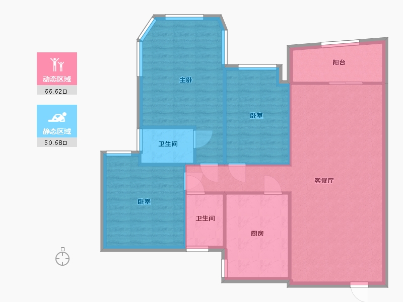 广东省-佛山市-金碧豪苑-108.68-户型库-动静分区