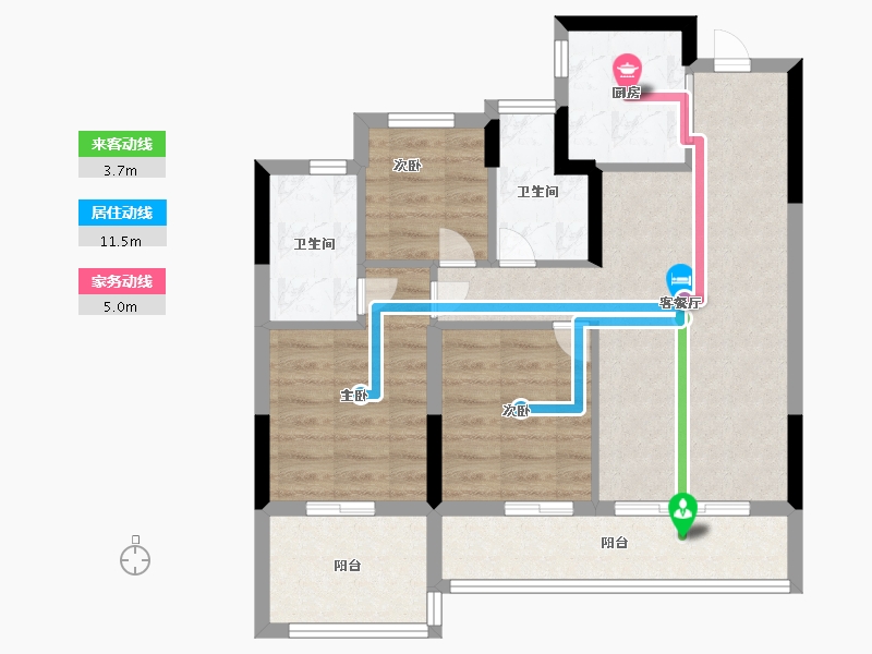 浙江省-温州市-南洋未来社区-71.19-户型库-动静线