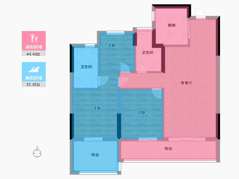 浙江省-温州市-南洋未来社区-71.19-户型库-动静分区