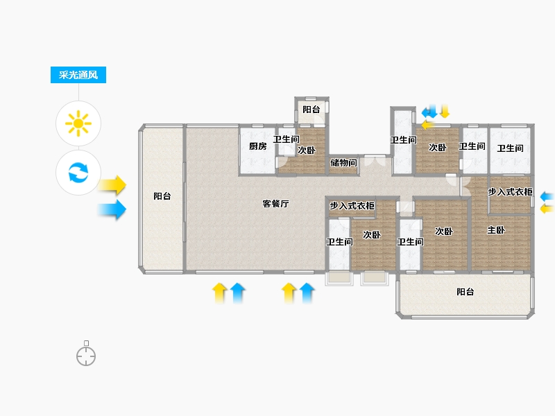 河南省-新乡市-新投·润华森林云墅-296.00-户型库-采光通风