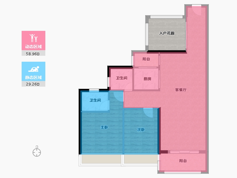 广东省-湛江市-阅海华府-87.96-户型库-动静分区