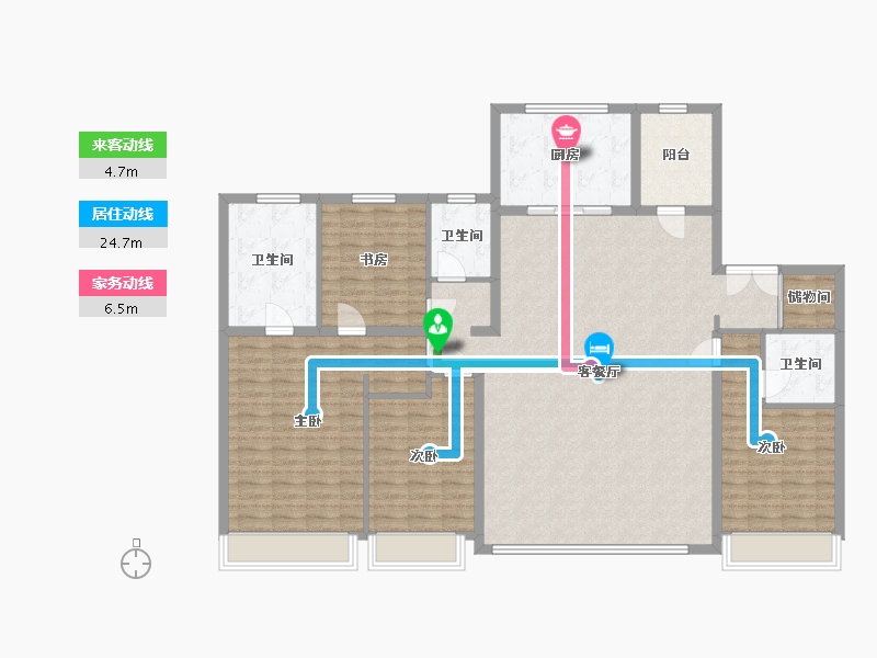 河北省-石家庄市-保利·文华天珺-160.18-户型库-动静线