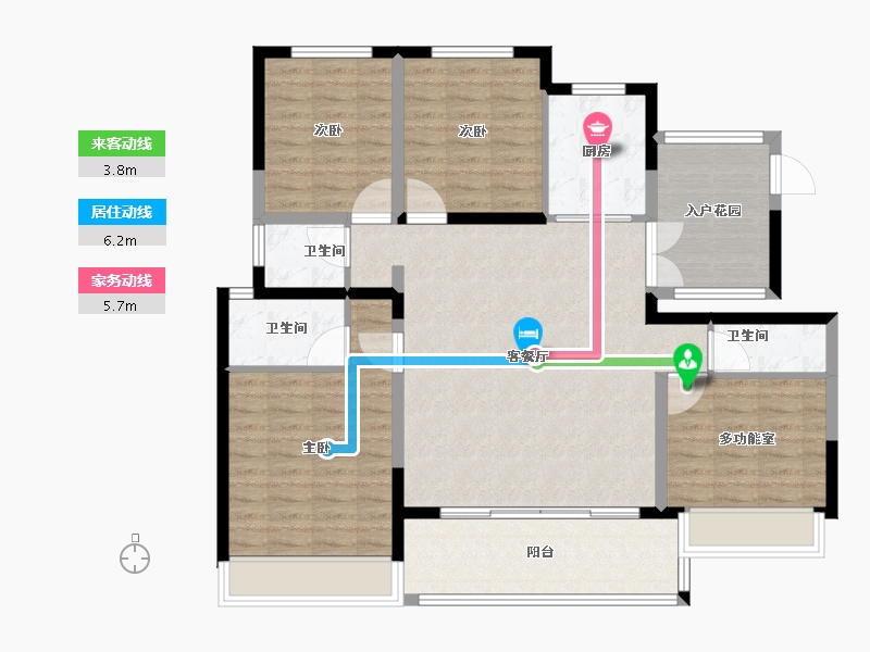 河南省-鹤壁市-东润如园二期-116.38-户型库-动静线